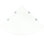 Estante de esquina con soportes cromados vidrio blanco 45x45 cm en Estanterías | Comprar online en Foru.es
