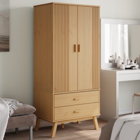 Armario OLDEN madera maciza de pino marrón 76,5x53x172 cm de vidaXL, Armarios roperos - Ref: Foro24-358594, Precio: 251,69 €,...