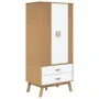 Armario OLDEN madera maciza pino blanco y marrón 76,5x53x172 cm de vidaXL, Armarios roperos - Ref: Foro24-358596, Precio: 256...