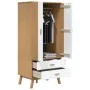 Armario OLDEN madera maciza pino blanco y marrón 76,5x53x172 cm de vidaXL, Armarios roperos - Ref: Foro24-358596, Precio: 256...