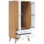 Armario OLDEN madera maciza pino blanco y marrón 76,5x53x172 cm de vidaXL, Armarios roperos - Ref: Foro24-358596, Precio: 251...