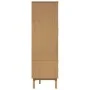 Armario OLDEN madera maciza pino blanco y marrón 76,5x53x172 cm de vidaXL, Armarios roperos - Ref: Foro24-358596, Precio: 256...