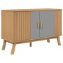 Aparador OLDEN madera maciza pino gris y marrón 114x43x73,5 cm de vidaXL, Aparadores - Ref: Foro24-358610, Precio: 153,73 €, ...