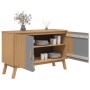 Aparador OLDEN madera maciza pino gris y marrón 114x43x73,5 cm de vidaXL, Aparadores - Ref: Foro24-358610, Precio: 153,73 €, ...