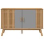 Aparador OLDEN madera maciza pino gris y marrón 114x43x73,5 cm de vidaXL, Aparadores - Ref: Foro24-358610, Precio: 153,73 €, ...