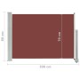 Toldo lateral retráctil de jardín marrón 80x300 cm de vidaXL, Sombrillas - Ref: Foro24-48361, Precio: 53,92 €, Descuento: %