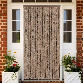 Cortina antimoscas chenilla beige y marrón oscuro 100x220 cm by vidaXL, Mosquito nets for windows - Ref: Foro24-377323, Price...