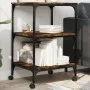 Soporte de impresora 3 niveles roble ahumado 50x41x75 cm de vidaXL, Soportes para impresoras - Ref: Foro24-842288, Precio: 46...