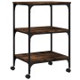 Soporte de impresora 3 niveles roble ahumado 50x41x75 cm de vidaXL, Soportes para impresoras - Ref: Foro24-842288, Precio: 47...