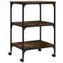 Soporte de impresora 3 niveles roble ahumado 50x41x75 cm de vidaXL, Soportes para impresoras - Ref: Foro24-842288, Precio: 46...