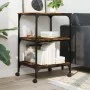 Soporte de impresora 3 niveles roble ahumado 50x41x75 cm de vidaXL, Soportes para impresoras - Ref: Foro24-842288, Precio: 46...