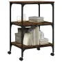 Soporte de impresora 3 niveles roble ahumado 50x41x75 cm de vidaXL, Soportes para impresoras - Ref: Foro24-842288, Precio: 46...
