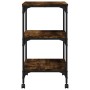 Soporte de impresora 3 niveles roble ahumado 50x41x75 cm de vidaXL, Soportes para impresoras - Ref: Foro24-842288, Precio: 47...