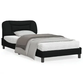 Bettgestell mit schwarzem Stoffkopfteil 100x200 cm von vidaXL, Betten und Lattenroste - Ref: Foro24-3207753, Preis: 161,80 €,...