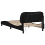 Estructura de cama con cabecero de tela negro 100x200 cm de vidaXL, Camas y somieres - Ref: Foro24-3207753, Precio: 164,56 €,...