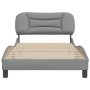 Estructura de cama con cabecero de tela gris claro 100x200 cm de vidaXL, Camas y somieres - Ref: Foro24-3207751, Precio: 141,...