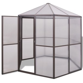 Invernadero de aluminio 240x211x232 cm de vidaXL, Invernaderos - Ref: Foro24-48836, Precio: 680,32 €, Descuento: %