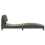 Estructura de cama con cabecero de tela gris oscuro 90x200 cm de vidaXL, Camas y somieres - Ref: Foro24-3207745, Precio: 153,...