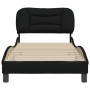 Estructura de cama con cabecero de tela negro 90x190 cm de vidaXL, Camas y somieres - Ref: Foro24-3207739, Precio: 160,49 €, ...