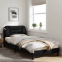 Estructura de cama con cabecero de tela negro 80x200 cm de vidaXL, Camas y somieres - Ref: Foro24-3207732, Precio: 136,34 €, ...