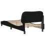 Estructura de cama con cabecero de tela negro 80x200 cm de vidaXL, Camas y somieres - Ref: Foro24-3207732, Precio: 136,34 €, ...