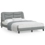 Estructura de cama con cabecero de tela gris claro 120x200 cm de vidaXL, Camas y somieres - Ref: Foro24-3207758, Precio: 182,...