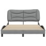 Estructura de cama con cabecero de tela gris claro 120x200 cm de vidaXL, Camas y somieres - Ref: Foro24-3207758, Precio: 182,...