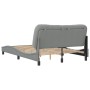 Estructura de cama con cabecero de tela gris claro 120x200 cm de vidaXL, Camas y somieres - Ref: Foro24-3207758, Precio: 182,...
