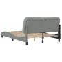 Estructura de cama con cabecero de tela gris claro 140x200 cm de vidaXL, Camas y somieres - Ref: Foro24-3207772, Precio: 228,...