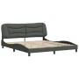Estructura de cama con cabecero tela gris oscuro 180x200 cm de vidaXL, Camas y somieres - Ref: Foro24-3207787, Precio: 261,03...