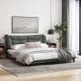 Estructura de cama con cabecero tela gris oscuro 180x200 cm de vidaXL, Camas y somieres - Ref: Foro24-3207787, Precio: 261,03...