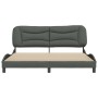 Estructura de cama con cabecero tela gris oscuro 180x200 cm de vidaXL, Camas y somieres - Ref: Foro24-3207787, Precio: 261,03...