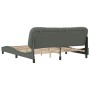 Estructura de cama con cabecero tela gris oscuro 180x200 cm de vidaXL, Camas y somieres - Ref: Foro24-3207787, Precio: 261,03...