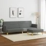 Sofá cama de 2 plazas con taburete tela gris oscuro de vidaXL, Sofás - Ref: Foro24-3216244, Precio: 320,14 €, Descuento: %