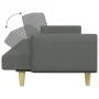 Sofá cama de 2 plazas con taburete tela gris oscuro de vidaXL, Sofás - Ref: Foro24-3216244, Precio: 320,14 €, Descuento: %