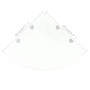 Estante de esquina con soportes cromados vidrio blanco 45x45 cm en Estanterías | Comprar online en Foru.es