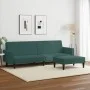 Sofá cama de 2 plazas con taburete terciopelo verde oscuro de vidaXL, Sofás - Ref: Foro24-3216238, Precio: 322,67 €, Descuent...