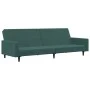 Sofá cama de 2 plazas con taburete terciopelo verde oscuro de vidaXL, Sofás - Ref: Foro24-3216238, Precio: 322,67 €, Descuent...