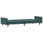 Sofá cama de 2 plazas con taburete terciopelo verde oscuro de vidaXL, Sofás - Ref: Foro24-3216238, Precio: 330,06 €, Descuent...