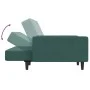 Sofá cama de 2 plazas con taburete terciopelo verde oscuro de vidaXL, Sofás - Ref: Foro24-3216238, Precio: 322,67 €, Descuent...