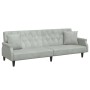 Sofá cama 2 plazas con almohadas taburete terciopelo gris claro de vidaXL, Sofás - Ref: Foro24-3216219, Precio: 332,29 €, Des...