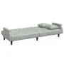Sofá cama 2 plazas con almohadas taburete terciopelo gris claro de vidaXL, Sofás - Ref: Foro24-3216219, Precio: 328,33 €, Des...