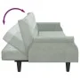 Sofá cama 2 plazas con almohadas taburete terciopelo gris claro de vidaXL, Sofás - Ref: Foro24-3216219, Precio: 328,33 €, Des...