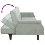 Sofá cama 2 plazas con almohadas taburete terciopelo gris claro de vidaXL, Sofás - Ref: Foro24-3216219, Precio: 332,29 €, Des...