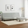 Sofá cama de 2 plazas con taburete terciopelo gris claro by vidaXL, Sofas - Ref: Foro24-3216231, Price: 281,88 €, Discount: %