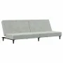 Sofá cama de 2 plazas con taburete terciopelo gris claro by vidaXL, Sofas - Ref: Foro24-3216231, Price: 281,88 €, Discount: %
