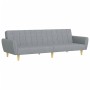 Sofá cama de 2 plazas con taburete tela gris claro de vidaXL, Sofás - Ref: Foro24-3216246, Precio: 319,38 €, Descuento: %