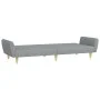 Sofá cama de 2 plazas con taburete tela gris claro de vidaXL, Sofás - Ref: Foro24-3216246, Precio: 332,40 €, Descuento: %
