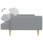 Sofá cama de 2 plazas con taburete tela gris claro de vidaXL, Sofás - Ref: Foro24-3216246, Precio: 332,40 €, Descuento: %