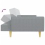 Sofá cama de 2 plazas con taburete tela gris claro de vidaXL, Sofás - Ref: Foro24-3216246, Precio: 319,38 €, Descuento: %